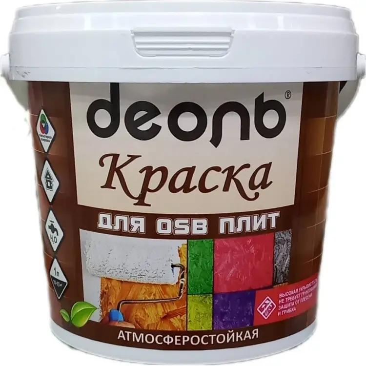 Краска для osb плит Деоль DOSB27W Краска для osb плит Деоль DOSB27W