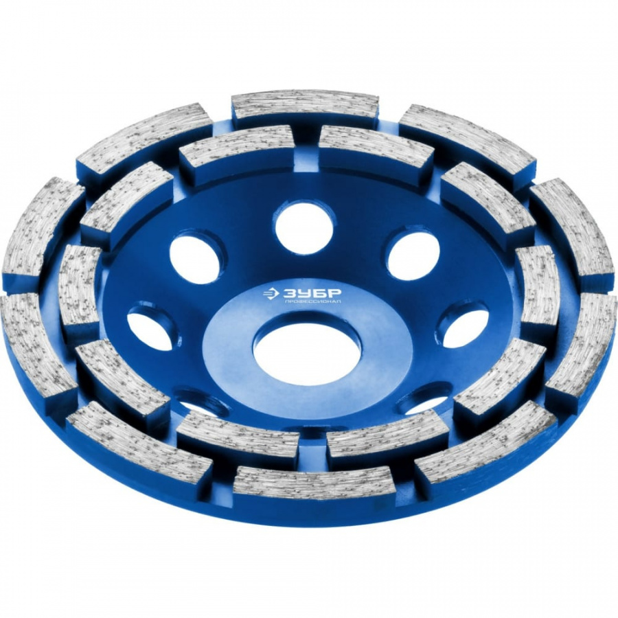 Алмазная сегментная двухрядная чашка для УШМ ЗУБР ЭКСПЕРТ