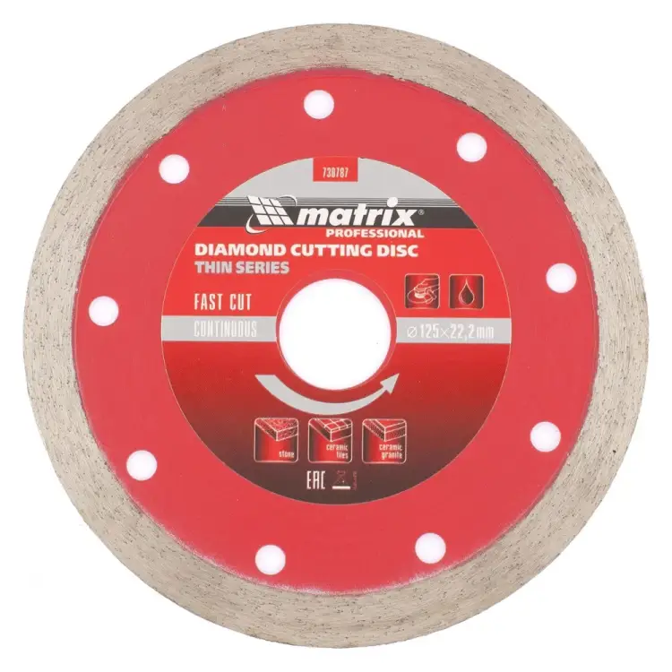 Отрезной сплошной алмазный диск MATRIX 730787 Отрезной сплошной алмазный диск MATRIX 730787