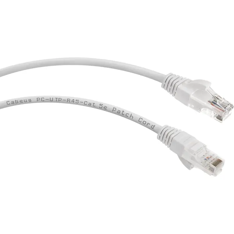 Неэкранированный патч-корд Cabeus PC-UTP-RJ45-Cat.5e-0.15m-WH Неэкранированный патч-корд Cabeus PC-UTP-RJ45-Cat.5e-0.15m-WH