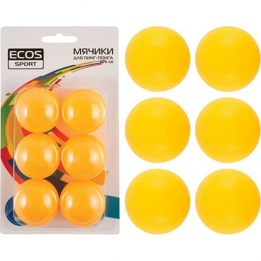 Мячики для пинг-понга Ecos PPB-6B