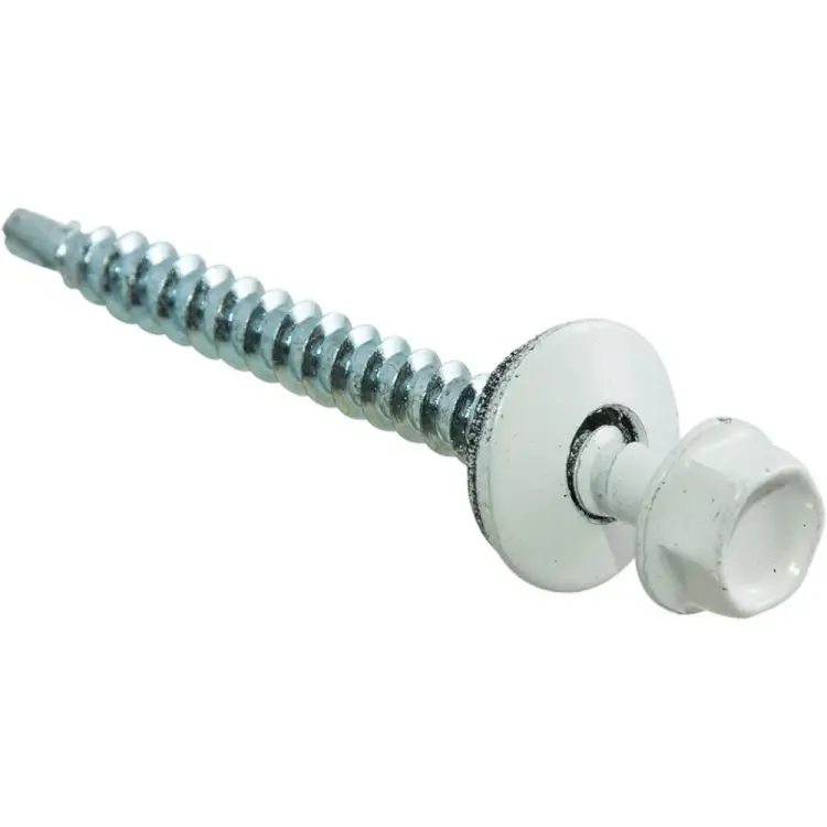 Кровельные саморезы Стройбат с буром 4,8x35 белые (250 шт.) 287300