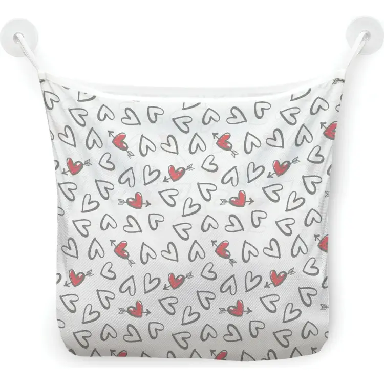 Сетка для игрушек в ванну JOYARTY Черно-белые сердечки tgb_422629