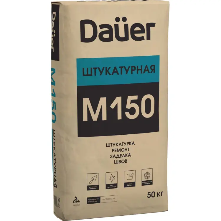 Гипсовая универсальная смесь Dauer м-150 ZP-15*50 Гипсовая универсальная смесь Dauer м-150 ZP-15*50
