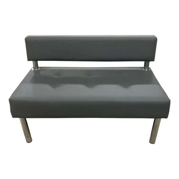 Двухместная секция дивана Мягкий Офис серая СТР601СР