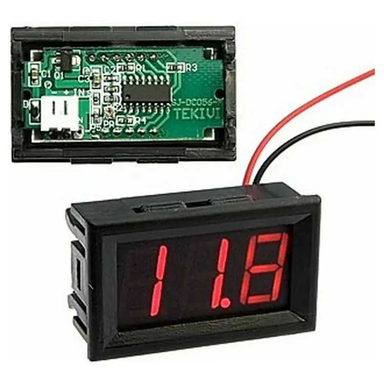 Цифровой вольтметр RUICHI V27T-DL Red 97671