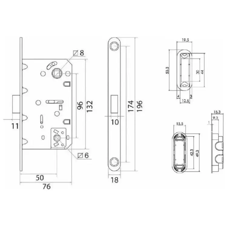 Магнитная пластиковая защелка под поворотную кнопку PALIDORE L3090 РС 98760336