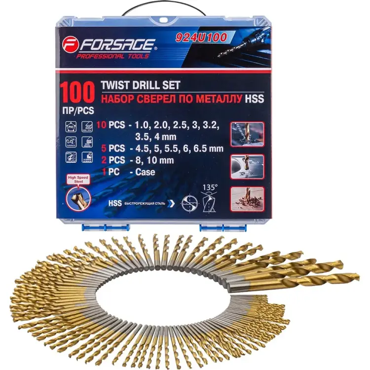 Сверла по металлу Forsage F-924U100