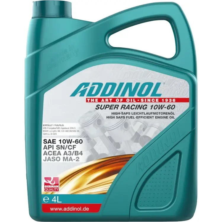 Моторное масло Addinol SUPER RACING SAE 10W-60 4Л 72313725