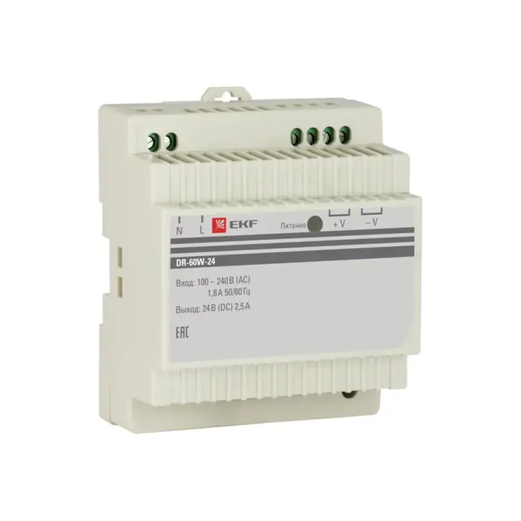 Блок питания EKF DR-60W-24, PROxima dr-60w-24