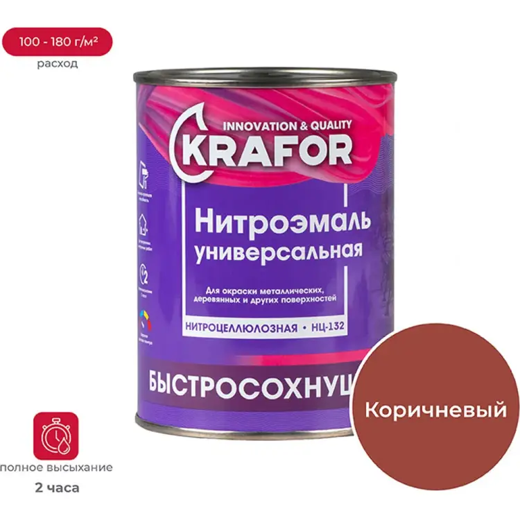 Эмаль KRAFOR НЦ-132 30247