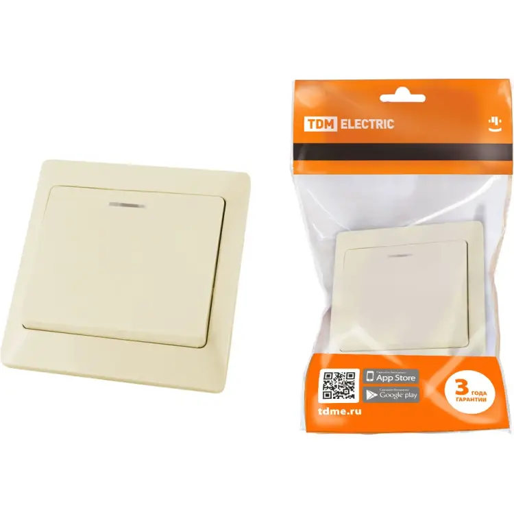 Двухклавишный выключатель TDM ELECTRIC Ильмень SQ1823-0103