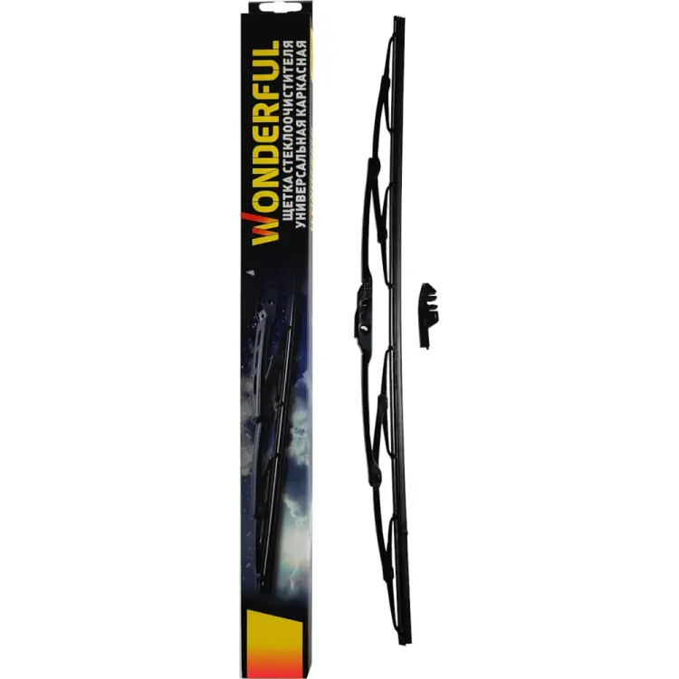 Каркасная с тефлоном универсальная щетка стеклоочистителя WONDERFUL 901934