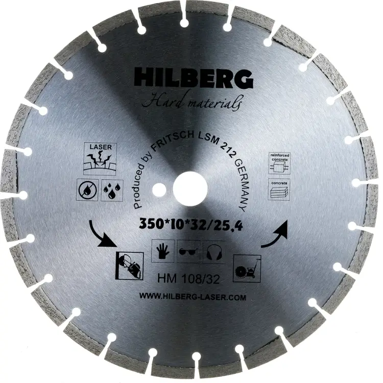 Отрезной диск алмазный Hilberg Hard Materials Лазер HM108/32 Отрезной диск алмазный Hilberg Hard Materials Лазер HM108/32