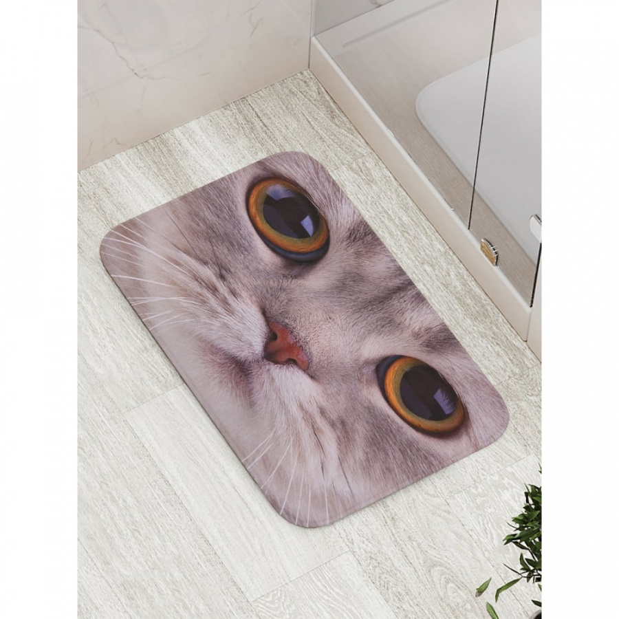 Противоскользящий коврик для ванной, сауны, бассейна JOYARTY Нежный котенок