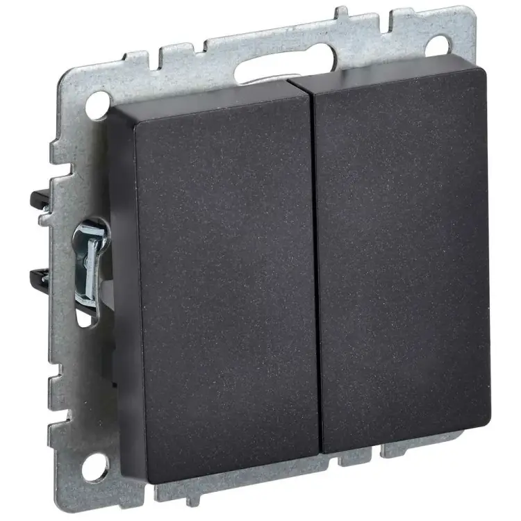 Двухклавишный выключатель IEK Brite вс10-2-0-брч BR-V20-0-10-K02