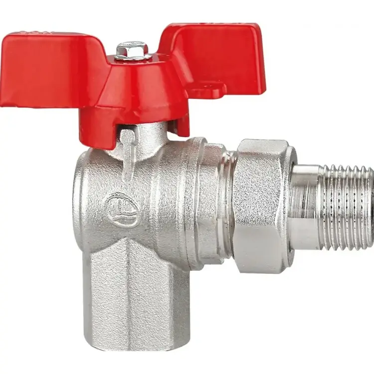 Латунный угловой шаровой кран DOUBLE-LIN LL1516 (1/2")