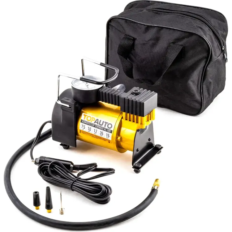 Поршневой автомобильный компрессор TopAuto AUTOSTART TORNADO АС-580 580S