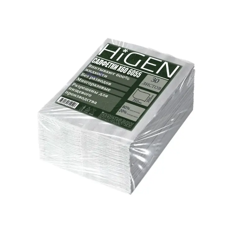 Салфетки для впитывания жидкостей Higen X60 6055