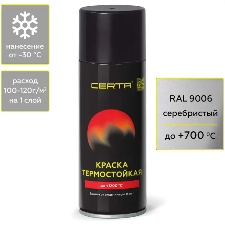 Термостойкая антикоррозионная краска Certa CPR00050 Термостойкая антикоррозионная краска Certa CPR00050