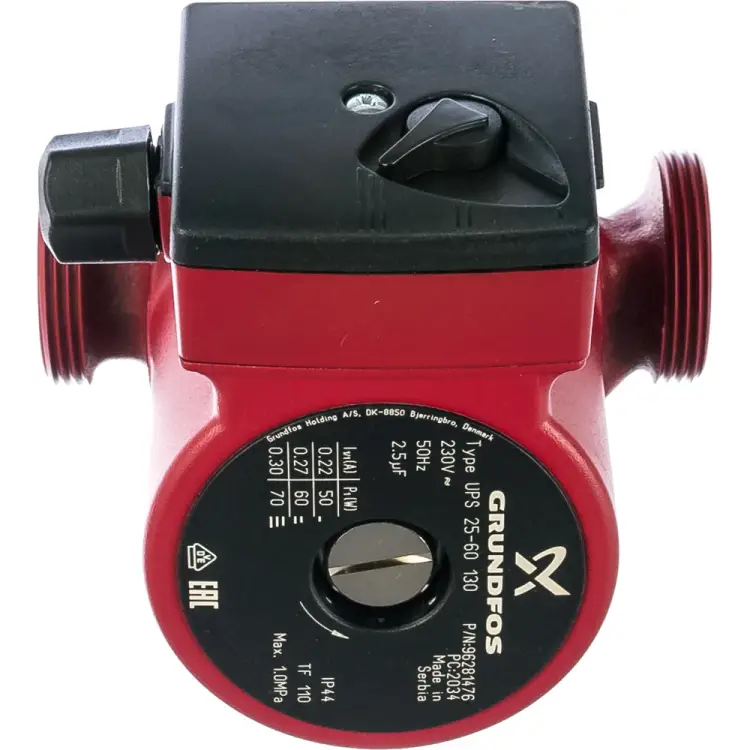 Циркуляционный насос Grundfos UPS 25-60 130 96281476 Циркуляционный насос Grundfos UPS 25-60 130 96281476