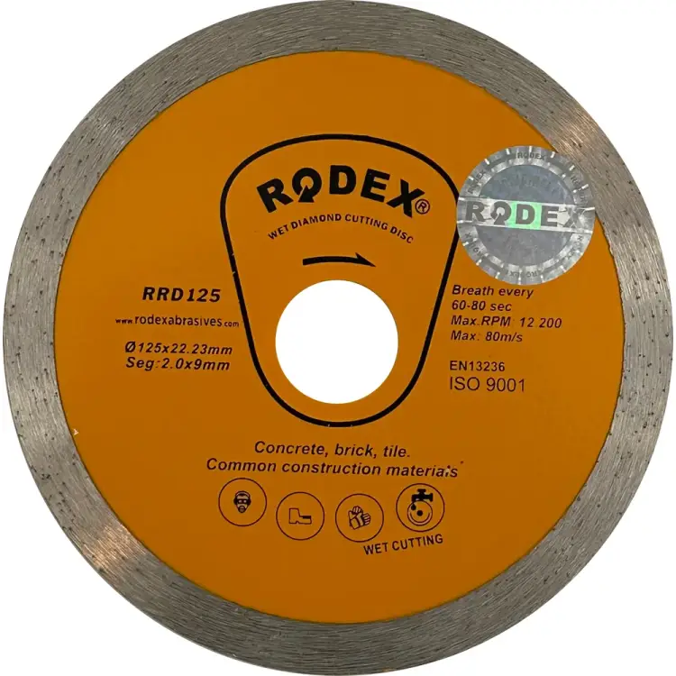 Супертонкий отрезной алмазный круг RODEX RRD125 Супертонкий отрезной алмазный круг RODEX RRD125