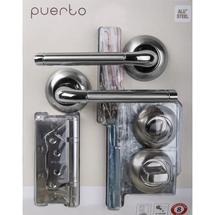 Комплект дверной фурнитуры PUERTO SET 503-08 2070PL 2S SN/NP