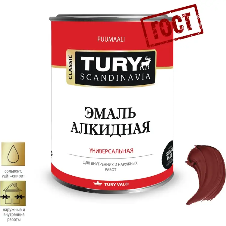 Алкидная эмаль TURY ПФ-115 20012346