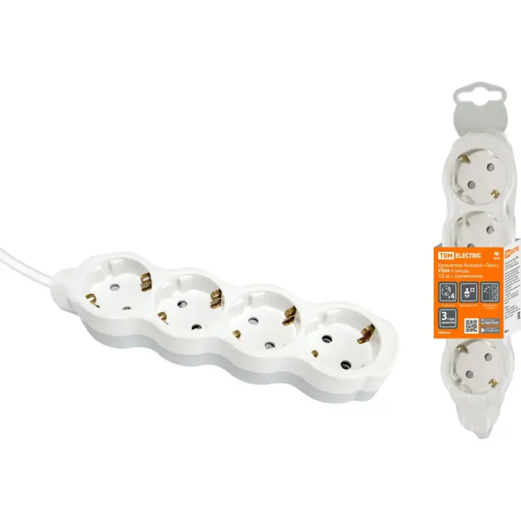 Бытовой удлинитель TDM ELECTRIC Люкс УЛ04 SQ1303-0284