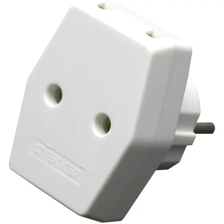 Плоский сетевой разветвитель STEKKER ADP10-16-20 39006