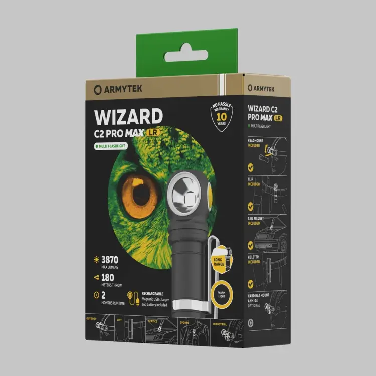 Фонарь Armytek Wizard C2 Pro Max LR F06702W