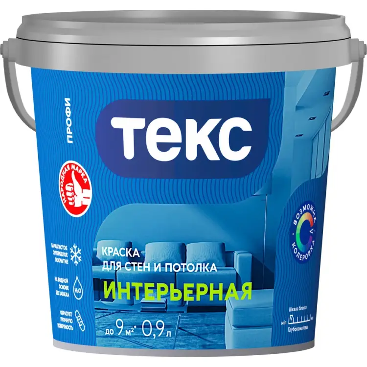 Интерьерная вододисперсионная краска Текс профи 700000418