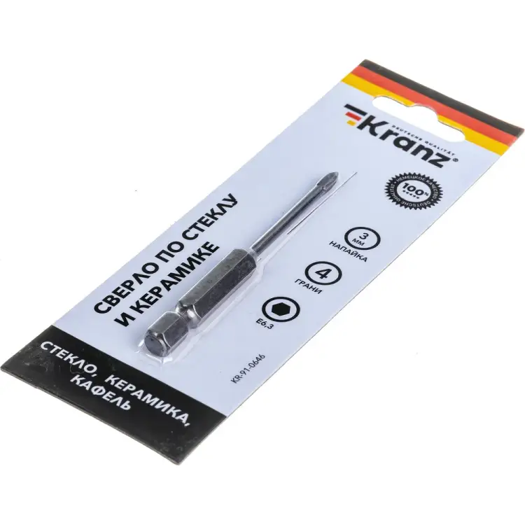 Сверло по стеклу и керамике KRANZ KR-91-0646