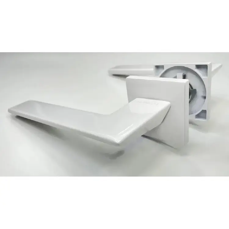 Дверная ручка MORELLI MH-51-S6 W "Plateau" на квадратной розетке 6 мм, белая 9013183