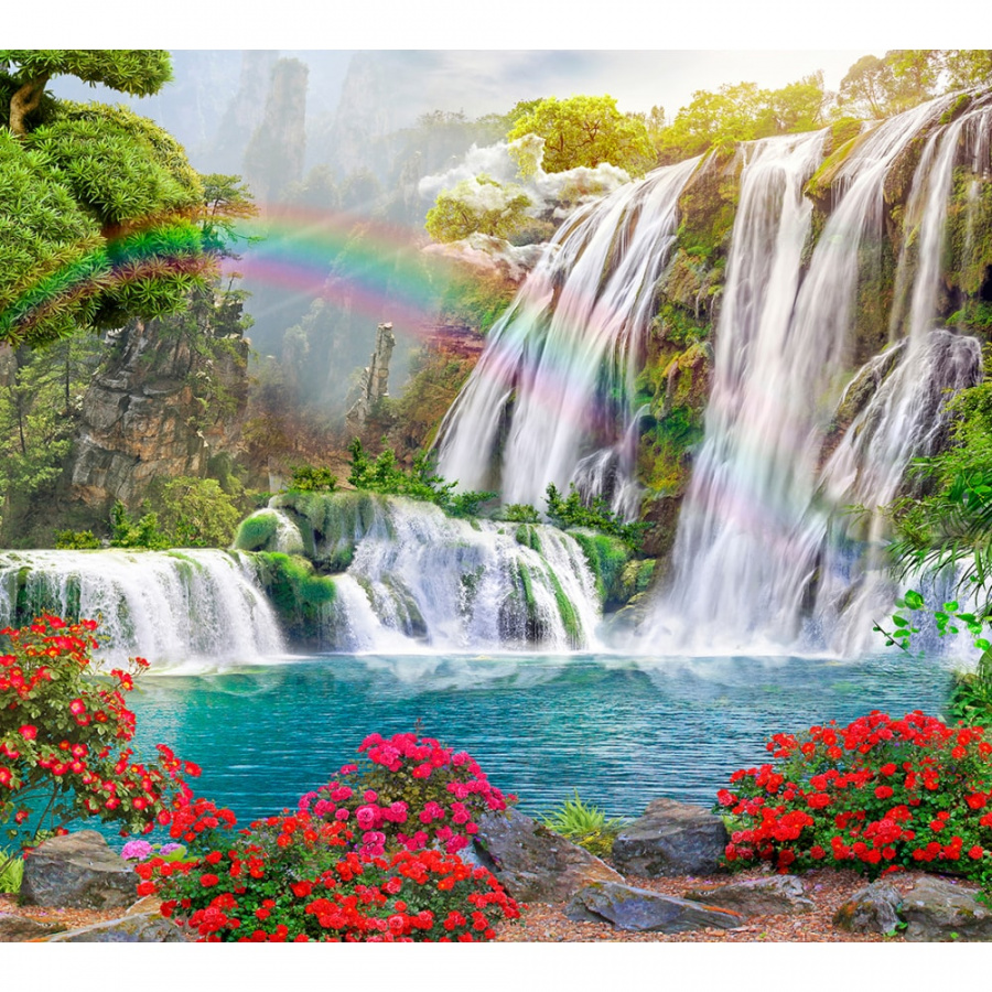 Фотообои DIVINO Радуга над озером
