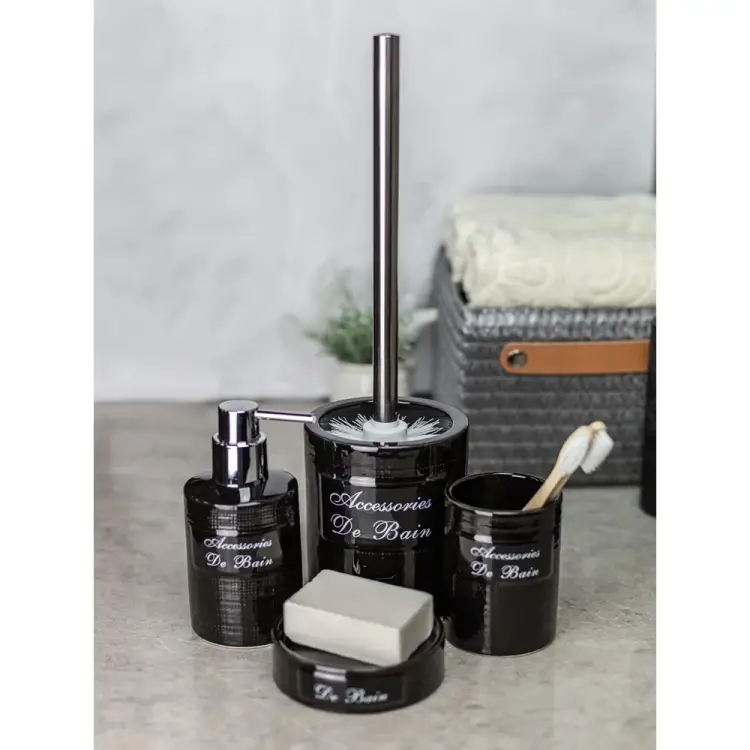 Настольный комплект для ванн Bath Plus Bain noir set4 W-CE0986A-SET4 Настольный комплект для ванн Bath Plus Bain noir set4 W-CE0986A-SET4